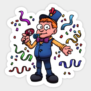 New Year/ Carnival Guy At A Party Sticker